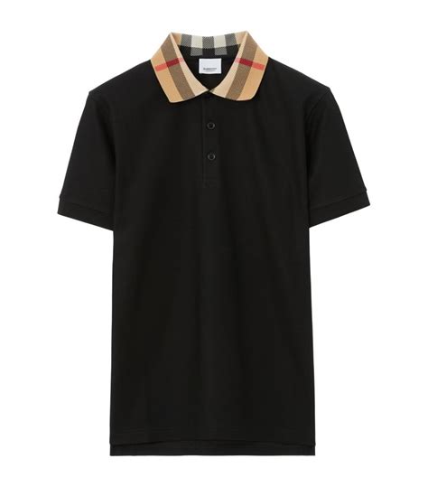 burberry brit polo shirt with check collar|Burberry polo shirt for men.